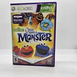 Once Upon a Monster Xbox 360 Kinect Game Complete CIB Sesame‎ Street